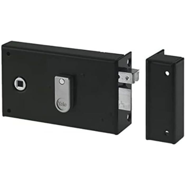 Horizontal Surface-Mounted Lock with Lock Cylinder - YALE - YAH36D - Khaki - 2 Keys - Right-Hand Version