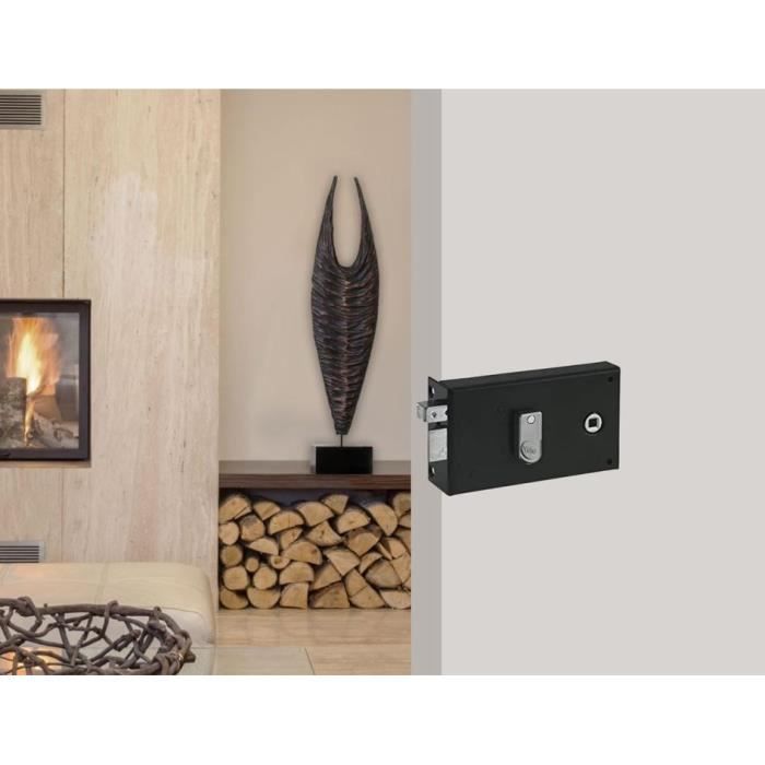 Horizontal surface-mounted lock with left mortise - YALE - YAH36G - Khaki - 2 keys supplied