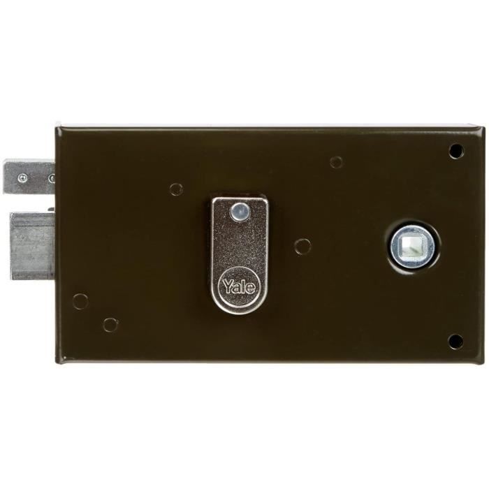 Horizontal surface-mounted lock with left mortise - YALE - YAH36G - Khaki - 2 keys supplied