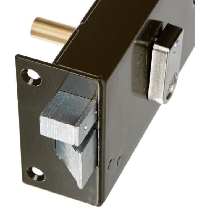 Horizontal surface-mounted lock with left mortise - YALE - YAH36G - Khaki - 2 keys supplied