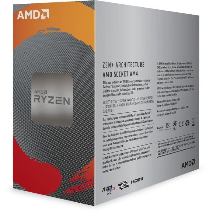 AMD Processor Ryzen 3 3200G Wraith Stealth cooler