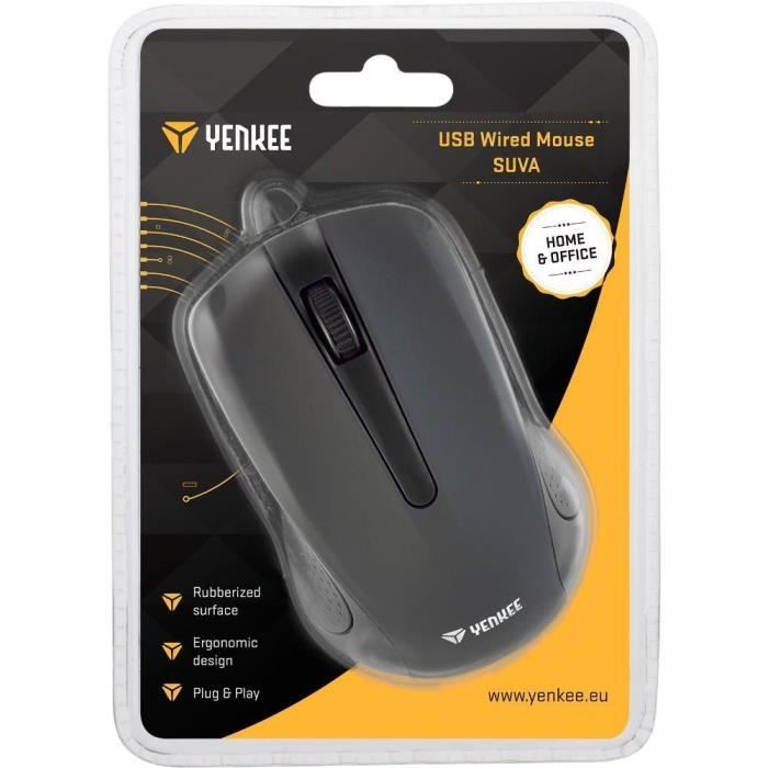 Mouse - SUVA BLACK - YENKEE - YMS 1015BK