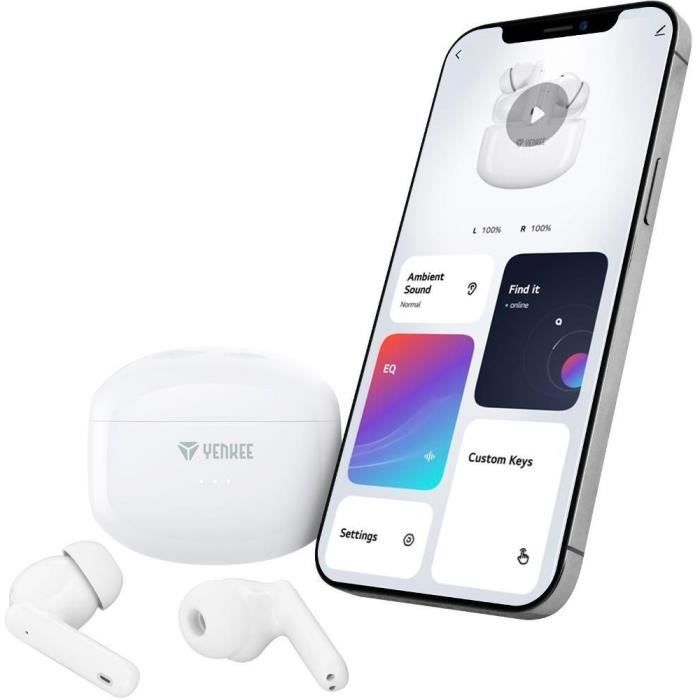 Rechargeable Wireless Earphones - TWS HARMON - YENKEE - YHP 08BT ANC