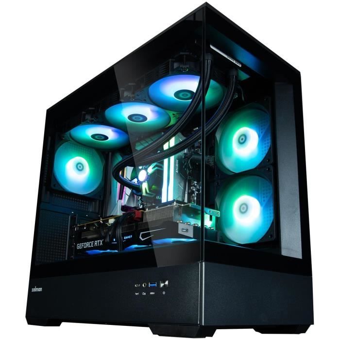 PC case without power supply - ZALMAN P30 (Black) - Mini tower - Micro-ATX - ARGB fans