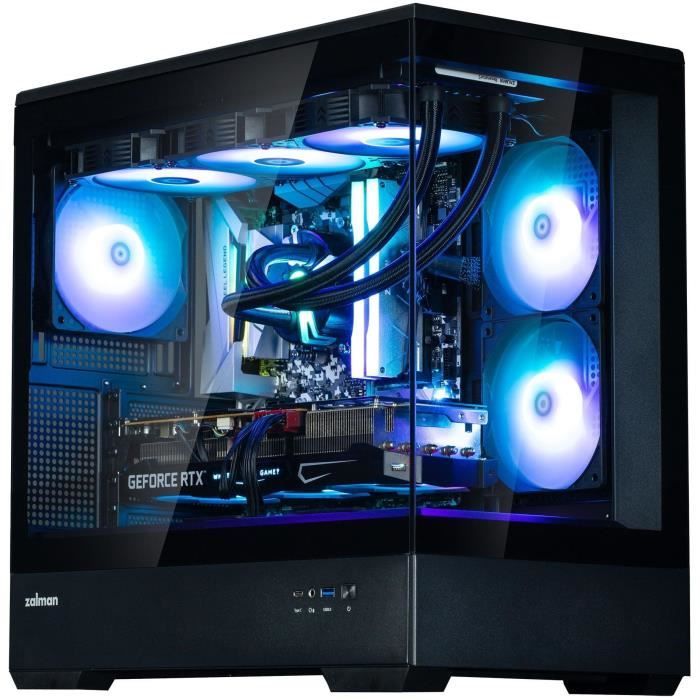 PC case without power supply - ZALMAN P30 (Black) - Mini tower - Micro-ATX - ARGB fans