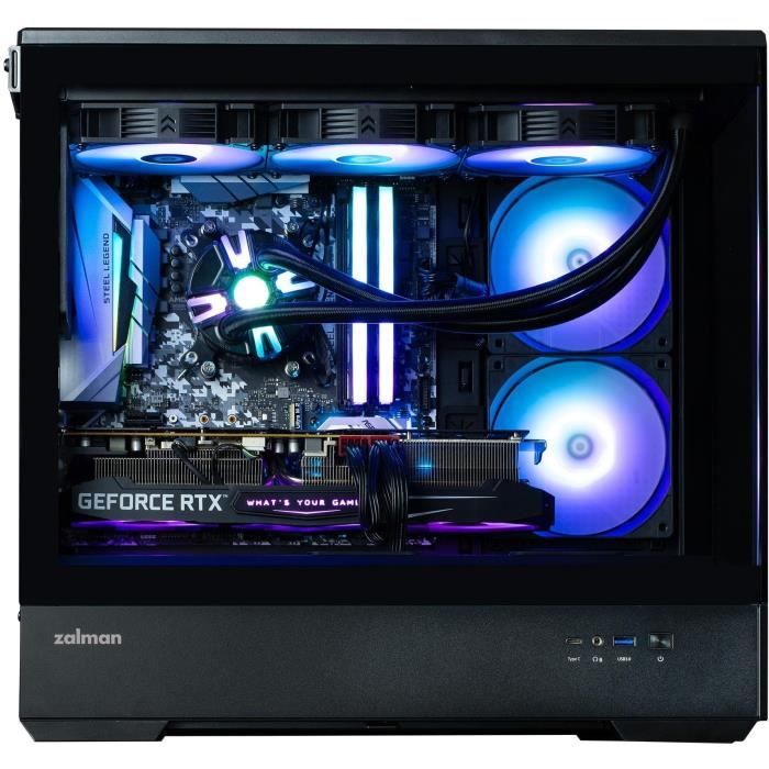 PC case without power supply - ZALMAN P30 (Black) - Mini tower - Micro-ATX - ARGB fans