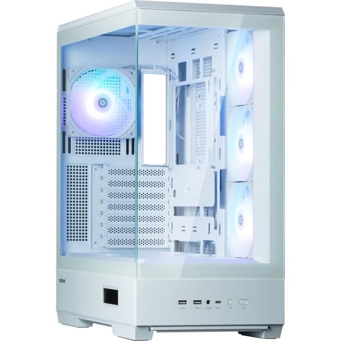 PC case - ZALMAN - P50 DS - Mid tower - ATX - White - 4 A-RGB fans - USB-C