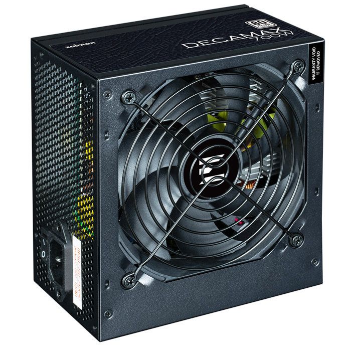 PC Power Supply - ZALMAN - DecaMax 700W - 80Plus - Non-Modular - 120mm Fan - Black