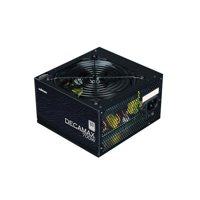 PC Power Supply - ZALMAN - DecaMax 700W - 80Plus - Non-Modular - 120mm Fan - Black
