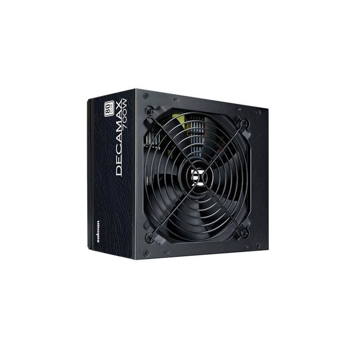 PC Power Supply - ZALMAN - DecaMax 700W - 80Plus - Non-Modular - 120mm Fan - Black
