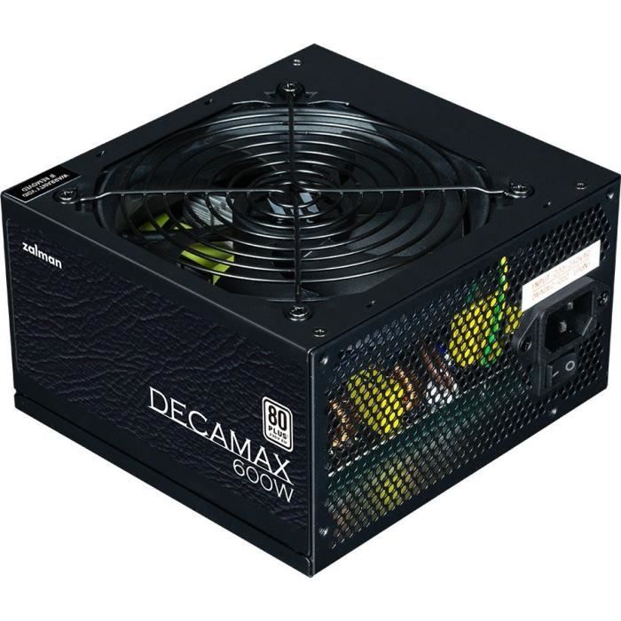 PC Power Supply - ZALMAN - DecaMax 600W - 80+ - Non-Modular - 120mm Fan - Black