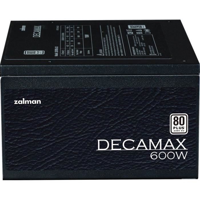 PC Power Supply - ZALMAN - DecaMax 600W - 80+ - Non-Modular - 120mm Fan - Black
