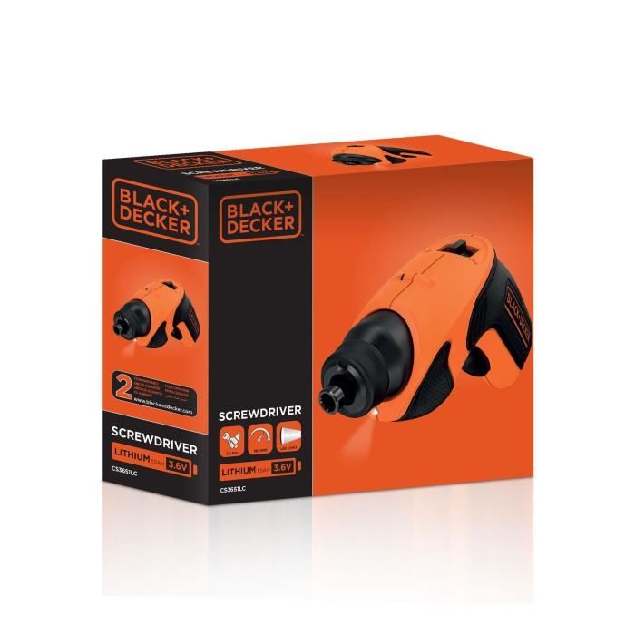 BLACK ET DECKER Tournevis 3,6v lithium 1.5 ah