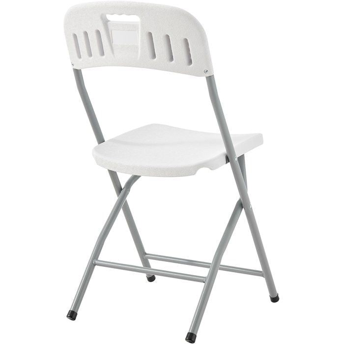 Set of 2 folding chairs - powder coated steel frame - 42 x 42 x 87 cm - Tube steel Ø 19 x 1 mm