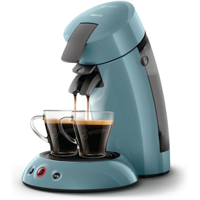 Senseo orginal podbox coffee machine Philips HD6553/21, aroma booster, crema plus, 1 or 2 cups, blue gray