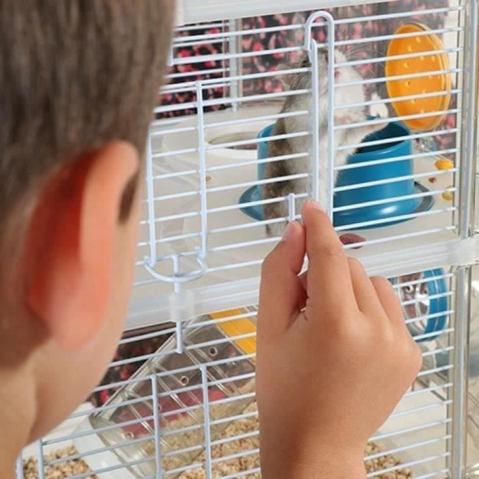 Zolux cage on 2 floors for hamsters, mouse and gerbilles - rudy3 duo - l 41 x D 27 x h 40.5 cm - grenadine