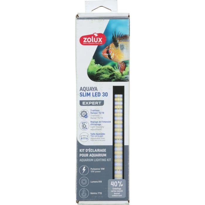 Lighting strip - Zolux - Slim LED dimmable - Adjustable and adaptable as a replacement for a T8 or T5 neon tube - 30 cm