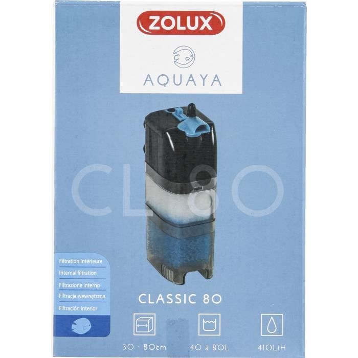 Internal filter - ZOLUX - Classic 80 - 5 W - Aquarium 40 to 80 L - Adjustable flow rate