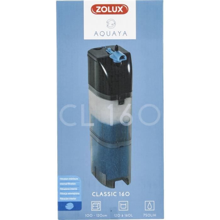 Internal filter - Zolux - Classic - For aquariums from 120 to 160 L - Flow rate of 750 L/h - 14W