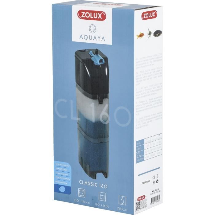 Internal filter - Zolux - Classic - For aquariums from 120 to 160 L - Flow rate of 750 L/h - 14W