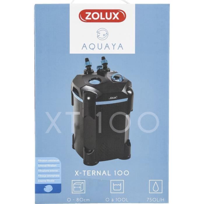 External filter - Zolux - X-Ternal 100 - Power 9.3 W - Max flow rate 750 L/h - For aquariums up to 100 L