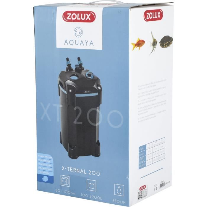 External filter - Zolux - Xternal 200 - For aquariums from 100 to 200 L - Flow rate of 850 L/h - 9.3W