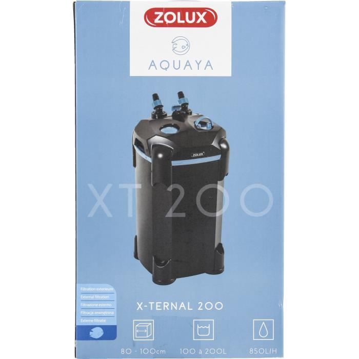 External filter - Zolux - Xternal 200 - For aquariums from 100 to 200 L - Flow rate of 850 L/h - 9.3W