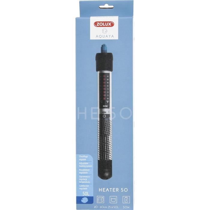 Aquarium heater - Zolux - Heater 50 - 50 W - 23 cm - For exotic fish