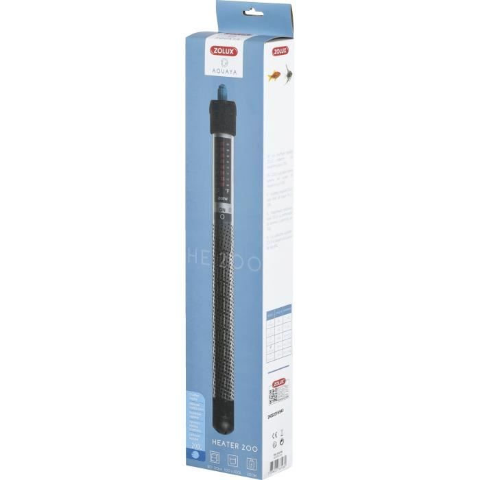 Heater - Zolux - For aquarium - Adjustable temperature up to 34°C - 200W