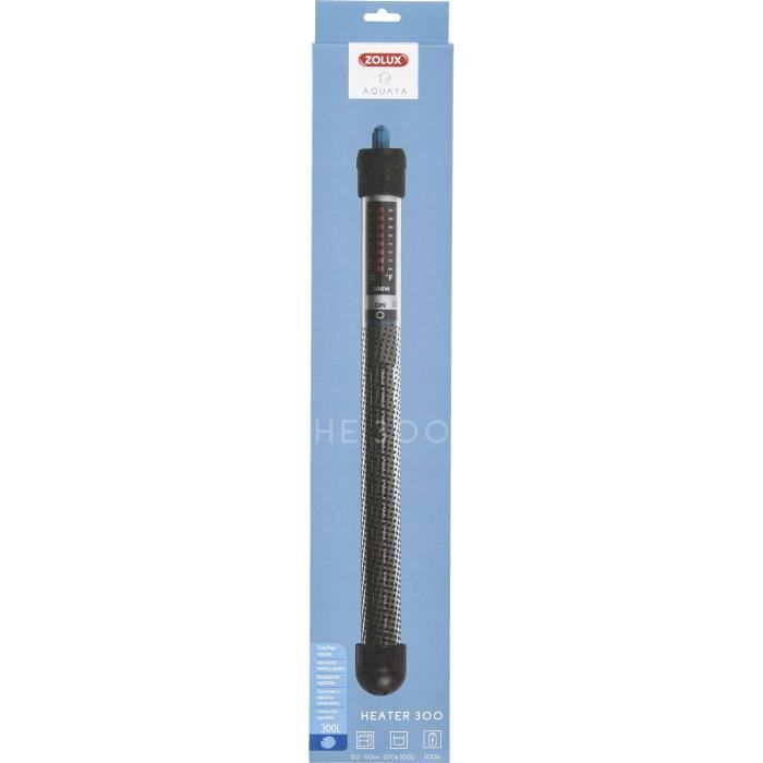 Aquarium heater - ZOLUX - 300W - Length 36cm - Cold water fish - Rectangular
