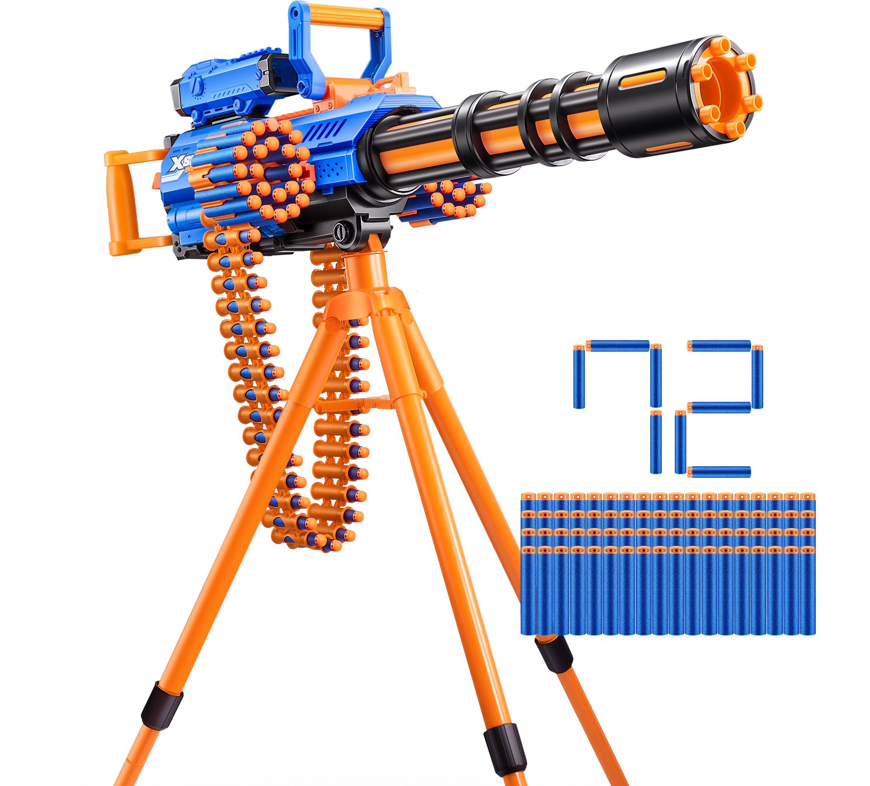 Motorized Blaster - ZURU - X-SHOT Rage Fire - 40 darts - Tripod included - Range 27 m