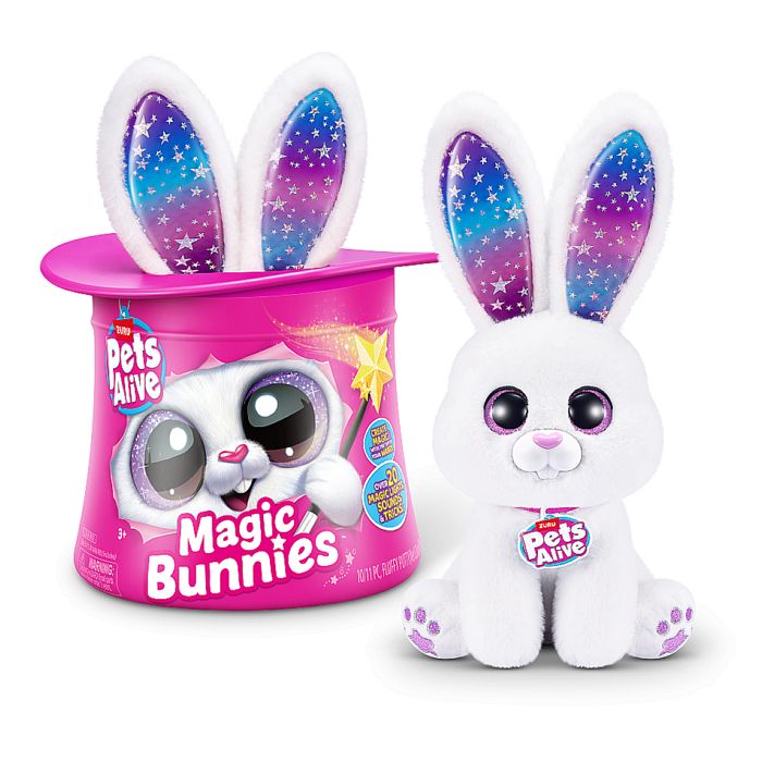 Interactive Game - ZURU - PETS ALIVE Magic Bunnies - 20 Surprises - Light Effects - Mixed