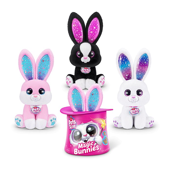 Interactive Game - ZURU - PETS ALIVE Magic Bunnies - 20 Surprises - Light Effects - Mixed