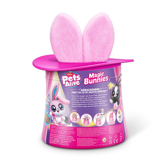 Interactive Game - ZURU - PETS ALIVE Magic Bunnies - 20 Surprises - Light Effects - Mixed