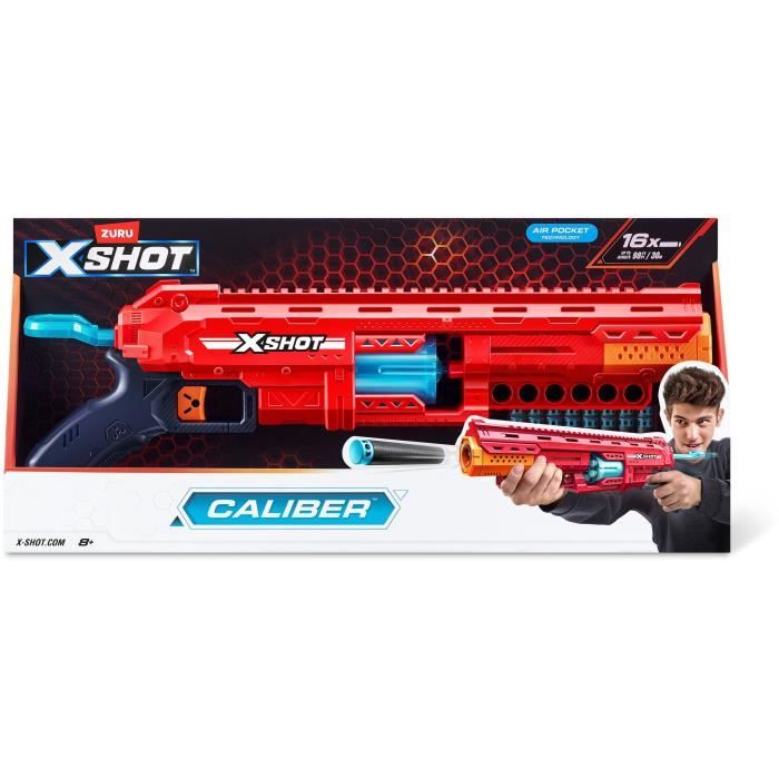 Dart Launcher - ZURU - X-SHOT Caliber - Rotating Barrel - 27m Range - 16 Darts Included