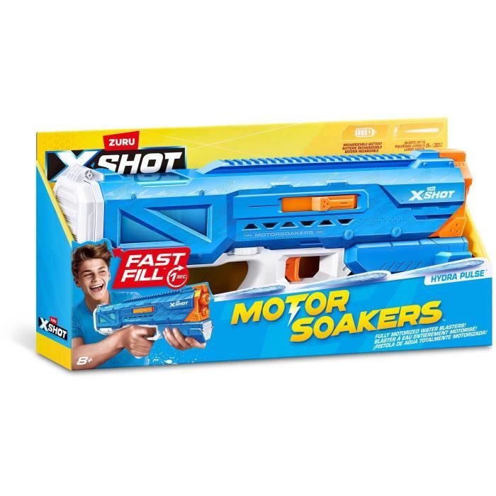 Motorized water gun - ZURU - X-SHOT Hydra Pulse - Quick filling - Rechargeable battery - 9 m range - 650 ml tank