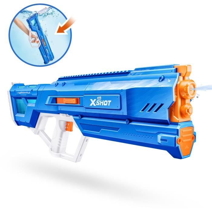 Motorized water gun - ZURU - X-SHOT Mega Pulse - Quick filling - Rechargeable battery - Range 9 m - 1.1 L tank